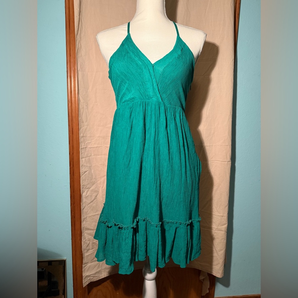 Latticework Open Back Mini Dress